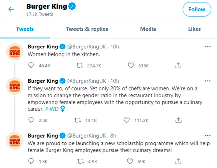 Photo of the full Burger King thread.
