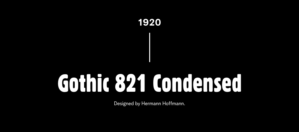 1920 - Gothic 821 Condensed