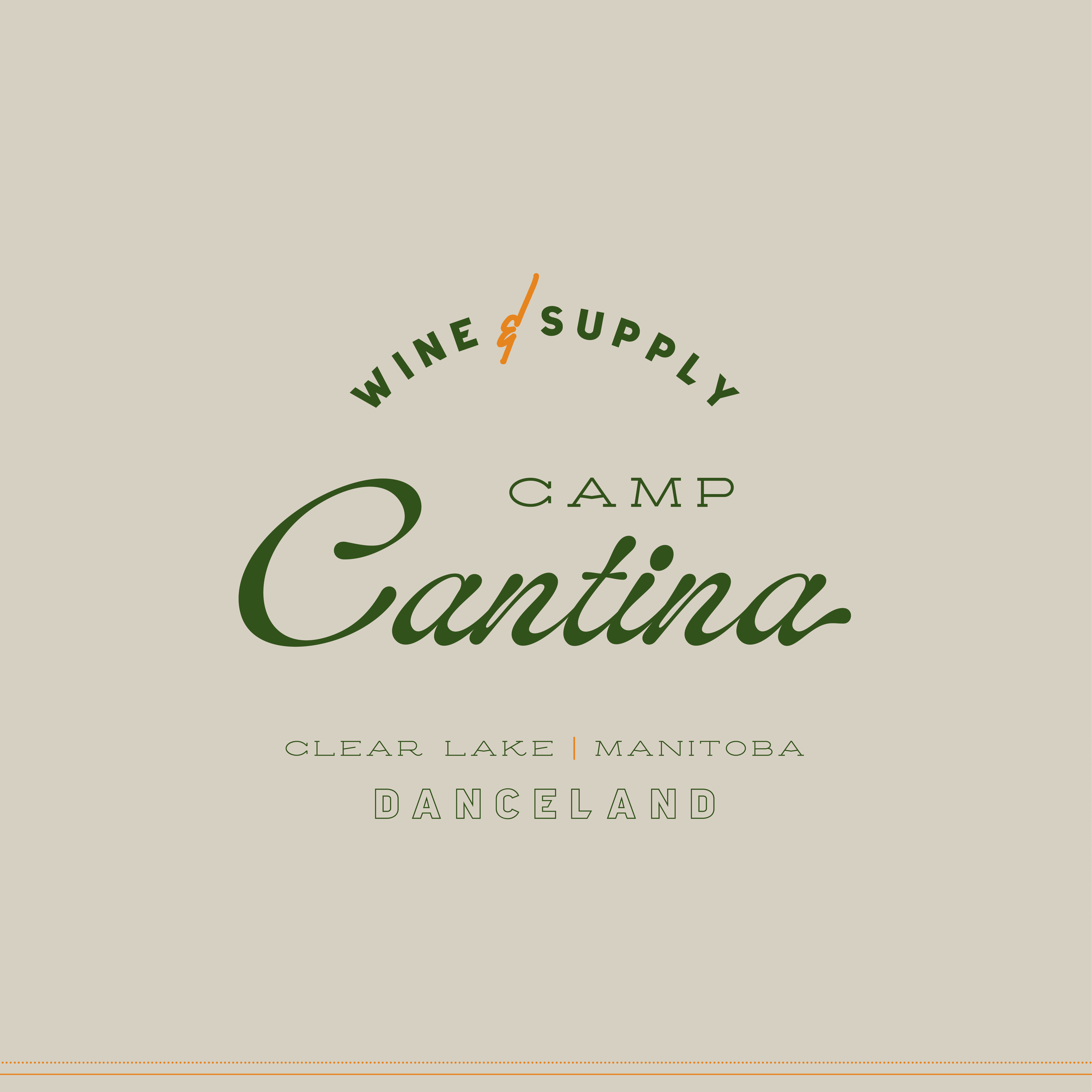 Camp Cantina Wine and Supply branding