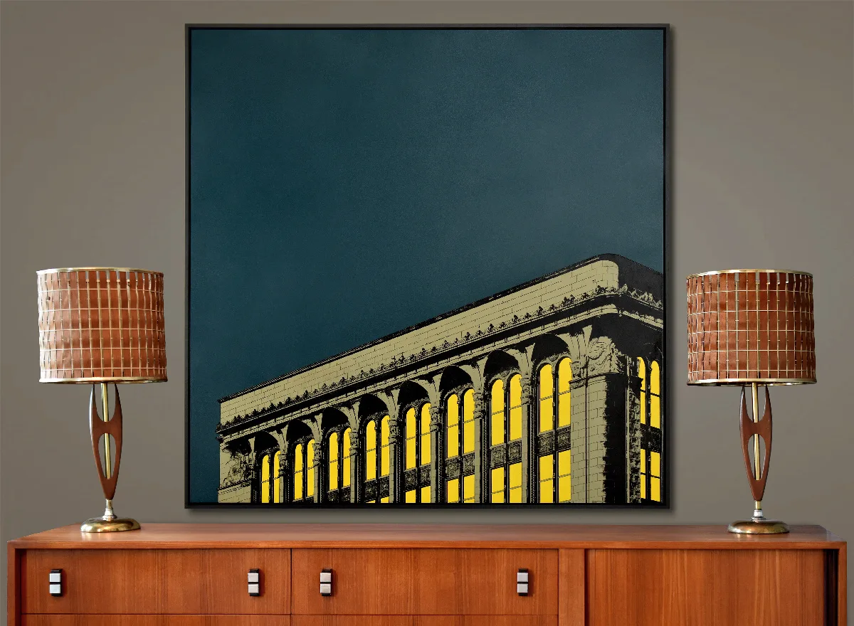 Screen print of the Paris Building in Winnipeg