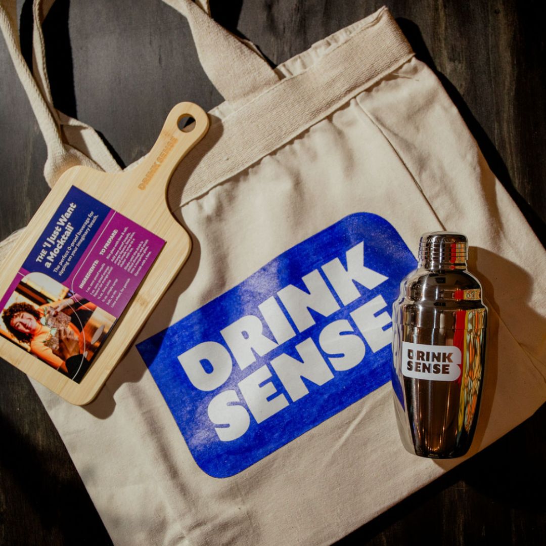DrinkSense shaker, tote and cutting board.